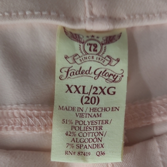 Pastel Pink Jeggings Pants Pull On Real Back Pockets Skinny - Picture 2 of 7